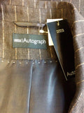 BRAND NEW MARKS & SPENCER AUTOGRAPH BROWN PINSTRIPE LINEN BLEND JACKET SIZE 22