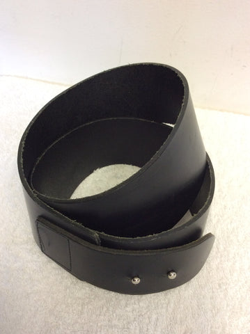 BETTY JACKSON FOR AUTOGRAPH BY MARKS & SPENCER BLACK WIDE LEATHER BELT SIZE S/M
