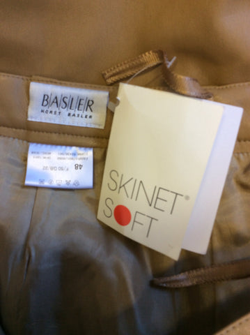 BRAND NEW BASLER CAMEL FAUX LEATHER TROUSERS SIZE 22