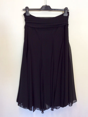 COAST BLACK FULL FLOATY SKIRT WITH TIE BELT SIZE 12