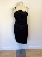 COAST BLACK STRAPLESS/STRAPPY COCKTAIL DRESS SIZE 14