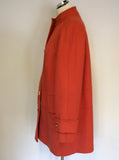 PER UNA ORANGE COAT SIZE 20