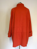 PER UNA ORANGE COAT SIZE 20