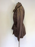 BRAND NEW MARKS & SPENCER AUTOGRAPH BRONZE BELTED JACKET SIZE 12