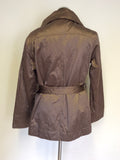 BRAND NEW MARKS & SPENCER AUTOGRAPH BRONZE BELTED JACKET SIZE 12