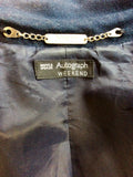MARKS & SPENCER AUTOGRAPH DARK BLUE BELTED COAT SIZE 16
