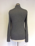 BRAND NEW VERVE AMI GREY RIBBED COLD SHOULDER JUMPER SIZE XL
