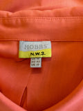 HOBBS NW3 CORAL ORANGE SLEEVELESS BLOUSE SIZE 14