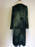 SAHARA GREEN TIE DYE PURE WOOL LONG SLEEVE DRESS SIZE M