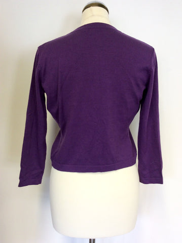 HOBBS PURPLE BOLERO CARDIGAN SIZE 10
