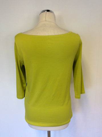 BRAND NEW MARCCAIN LIME SCOOP NECK TOP SIZE N5 UK 14/16
