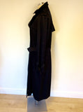 BURBERRY DARK BLUE CLASSIC TRENCH COAT/MAC SIZE 14 L