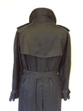 BURBERRY DARK BLUE CLASSIC TRENCH COAT/MAC SIZE 14 L