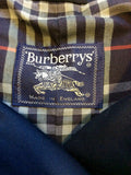BURBERRY DARK BLUE CLASSIC TRENCH COAT/MAC SIZE 14 L