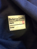 BURBERRY DARK BLUE CLASSIC TRENCH COAT/MAC SIZE 14 L
