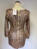 BRAND NEW HOUSE OF SHB GOLD SEQUINNED TOP SIZE S