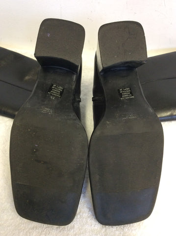 BP BLACK LEATHER KNEE LENGTH BOOTS SIZE 7.5/41