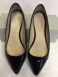 CARVELA BY KURT GEIGER BLACK PATENT FLATS SIZE 7/40