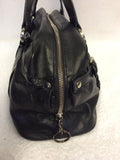 KAREN MILLEN BLACK SILVER BUCKLE TRIMS HANDBAG