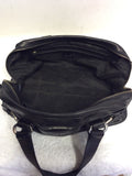 KAREN MILLEN BLACK SILVER BUCKLE TRIMS HANDBAG