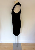 BRAND NEW RELIGION BLACK ZIP DETAIL STRETCH JERSEY DRESS SIZE M/12