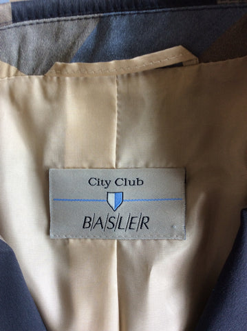 BASLER CITY CLUB CHECKED COTTON BLEND JACKET SIZE 16