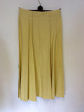 VINTAGE ESCADA LEMON LINEN JACKET,SKIRT & TROUSER SUIT FIT UK 12