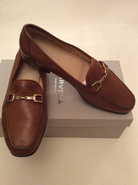 BRAND NEW CARVELA MARINER TAN BROWN LEATHER LOAFERS SIZE 5/38