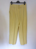 VINTAGE ESCADA LEMON LINEN JACKET,SKIRT & TROUSER SUIT FIT UK 12
