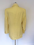 VINTAGE ESCADA LEMON LINEN JACKET,SKIRT & TROUSER SUIT FIT UK 12