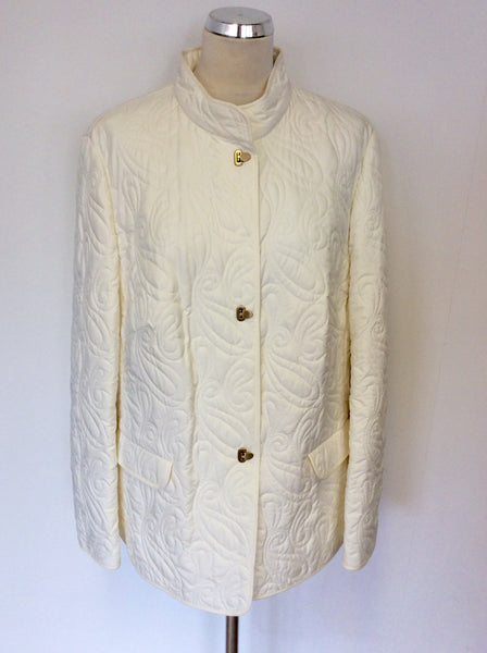 BASLER WHITE EMBROIDERED LIGHTWEIGHT JACKET SIZE 20