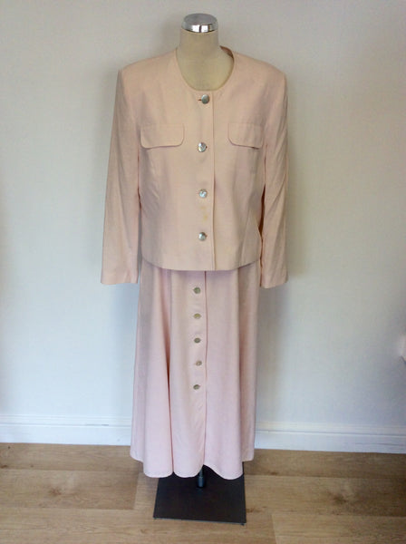 CAVITA PALE PINK CALF LENGTH DRESS & JACKET SUIT SIZE 14