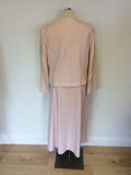 CAVITA PALE PINK CALF LENGTH DRESS & JACKET SUIT SIZE 14