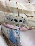 HAUBER WHITE FLORAL PRINT BLUSE/ JACKET & MATCHING TOP SIZE 12/16