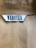 MARELLA SAND LINEN BLEND ZIP FRONT DRESS SIZE 10