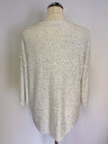 WHISTLES WHITE & SILVER SEQUIN JUMPER SIZE 10