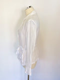 GERARD DAREL WHITE LINEN LIGHT WEIGHT LINEN JACKET SIZE 18