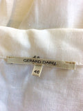 GERARD DAREL WHITE LINEN LIGHT WEIGHT LINEN JACKET SIZE 18