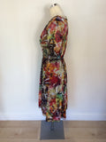 GELCO MULTI COLOURED PRINT SHORT SLEEVE DRESS SIZE 18