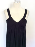 CHELSEA & THEODORE BLACK COTTON MAXI DRESS SIZE S