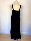 CHELSEA & THEODORE BLACK COTTON MAXI DRESS SIZE S
