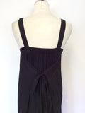 CHELSEA & THEODORE BLACK COTTON MAXI DRESS SIZE S