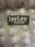 JAYLEY GREY FOX & CONEY FUR TASSEL TRIM GILET ONE SIZE