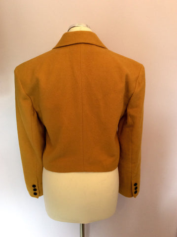 Vintage Mondi Mustard Double Breasted Crop Jacket Size 10 - Whispers Dress Agency - Womens Vintage - 2