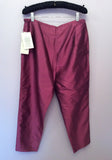 BRAND NEW S.L.B PETITE MAUVE SILK JACKET & CROP TROUSERS SUIT SIZE 10/12 - Whispers Dress Agency - Womens Suits & Tailoring - 5