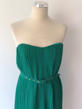 BRAND NEW FRENCH CONNECTION SHELBY GREEN PLEATED DRESS SIZE 12 - Whispers Dress Agency - Womens Dresses - 4