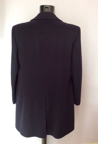 Marks & Spencer Black Wool Double Breasted Coat Size 44 - Whispers Dress Agency - Mens Coats & Jackets - 3