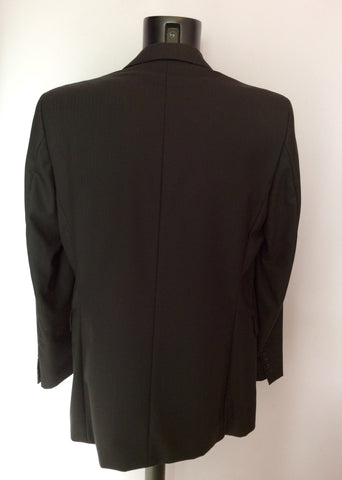 Austin Reed Kensington Black Pinstripe Wool Suit Size 40L/34L - Whispers Dress Agency - Mens Suits & Tailoring - 3