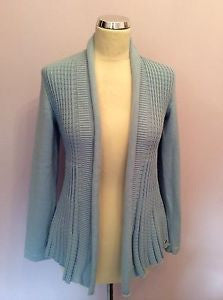 Betty Barclay Blue Cotton Cardigan Size 10 - Whispers Dress Agency - Sold - 1