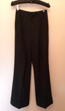 Escada Black Pinstripe Wool Trouser Suit Size 34 UK 6 - Whispers Dress Agency - Sold - 7